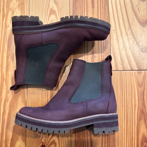 Timberland Courmayeur Valley Chelsea Boot Burgundy Women's 8.5 - Picture 3 of 9